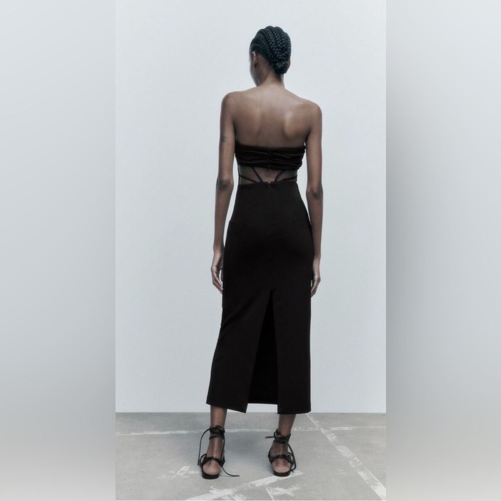 🆕 NWOT ZARA midi dress zara code 7385/210 - Picture 5 of 9